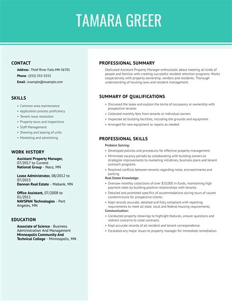 professional real estate resume examples livecareer