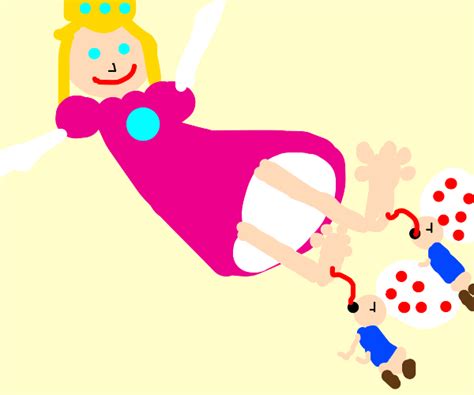 Princess Peach Gets Her Feet Licked Drawception