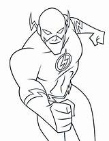 Flash Coloring Pages Superhero sketch template