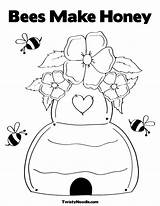 Bees Bee Coloringhome Adults sketch template