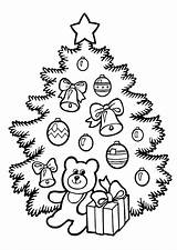 Tree Coloring Christmas Pages Printable Chrismas Childrens Holiday sketch template