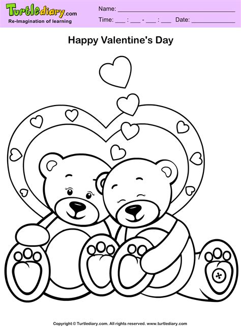 step   valentines bear coloring page    read