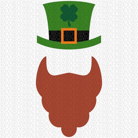 leprechaun hat  beard st patricks day svg file clip etsy uk