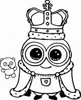 Coloring Cute Pages Minion Kids sketch template