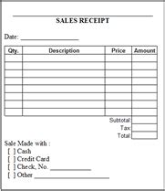 sales receipt templates excel  formats