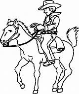Cowboy Horse Drawing Coloring Clipartmag sketch template