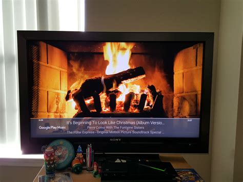 yule log   put   chromecast  christmas android central