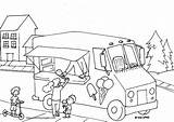Ice Cream Coloring Truck Printable Kids Pages Ecoloringpage Popular Library sketch template