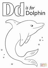 Dolphin Coloring Letter Pages Print Printable Kids Alphabet Preschool Worksheets Color Sheet Animals Supercoloring Letters Super Drawing Printables Children Their sketch template