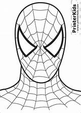 Spiderman Coloring Printable Mask Pages Printerkids Spider Colouring Man Kids Coloriage Masks sketch template