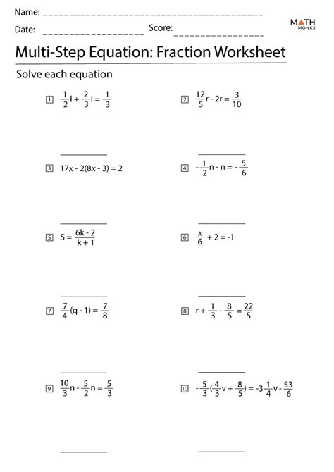 worksheet solving multi step equations answers studying worksheets