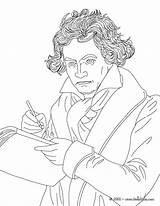 Coloring Beethoven Pages sketch template