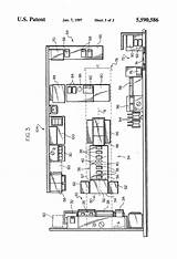 Layout Kitchen System Patents Drawing Google Patent sketch template