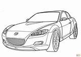 Mazda Rx Coloring Pages Miata Drawing Car Outline Printable Color Cartoon Cars Kids sketch template