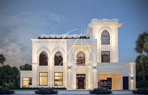 white modern islamic villa exterior design  comelite architecture structure  interior