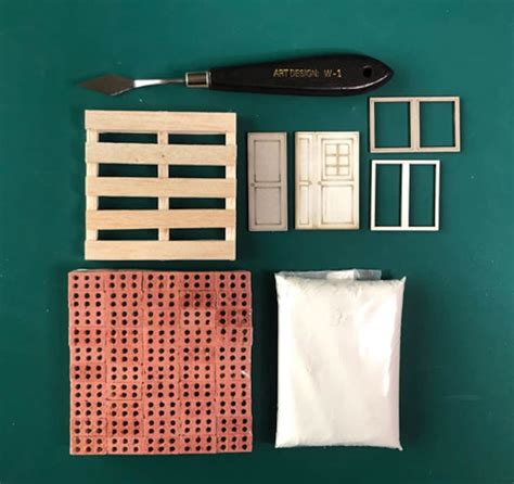 miniature brick building kits single storey villa package etsy