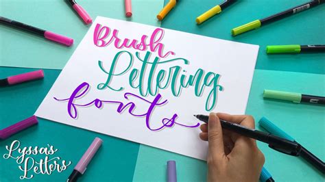 brush lettering fonts create letters  love lyssas letters