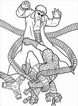Aranha Homem Octopus Coloring Garras Inimigo Duende Araña Trabajo Doktor Colorearrr Tudodesenhos sketch template