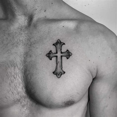 View 30 Dantes Inferno Cross On Chest Tattoo