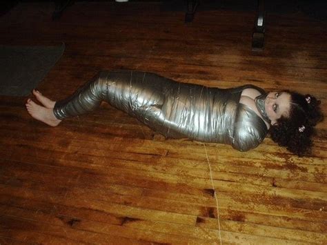 duct tape mummification on hardwood floor bondage pictures sorted by rating luscious