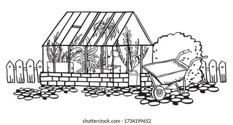 greenhouse drawing images stock  vectors shutterstock