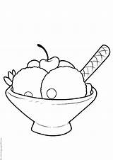 Ice Cream Coloring Pages Food Cones Snow Books Print sketch template
