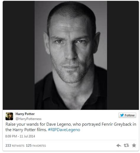 harry potter actor dave legeno dies at 50 rip reckon talk