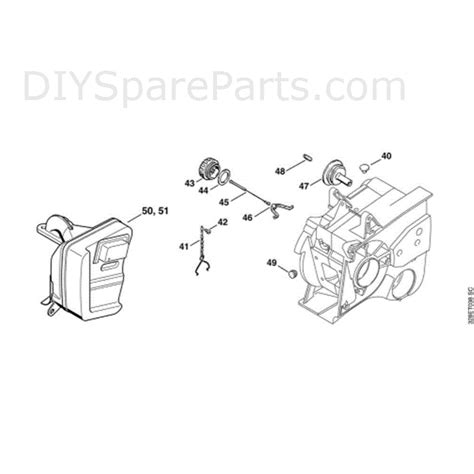 stihl ts  disc cutter ts parts diagram  muffler