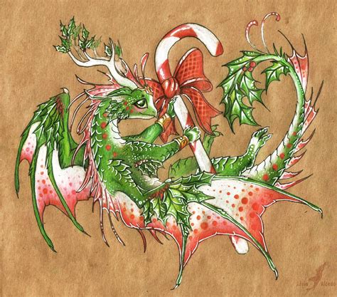 year dragon  alviaalcedo  deviantart christmas dragon dragon drawing dragon artwork
