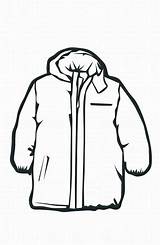 Jacket Coat Clipart Winter Coloring Jackets Clip Drawing Outline Clothes Cliparts Jacke Coats Kids Pages Cartoon Drawn Gratis Template Library sketch template