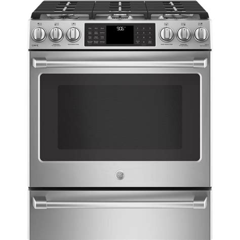 ge cafe  burner  cu ft  cleaning   true convection gas range stainless steel