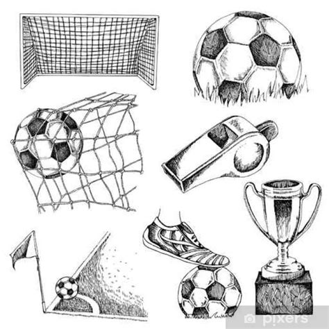 fotomural los elementos de diseno de futbol pixerses disenos de unas dibujos de futbol futbol