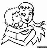 Coloring Kiss Mother Special Pages Mothers sketch template