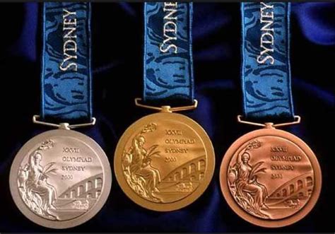 sydney  olympic medals set goldsilverbronze  silk etsy
