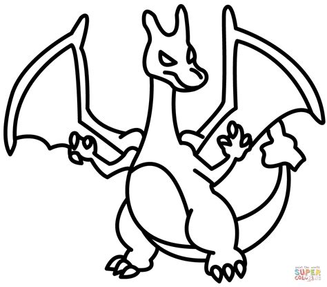 chibi charizard coloring page  printable coloring pages