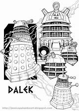 Dalek Coloring Study Character Pages Getdrawings Drawing Deviantart sketch template