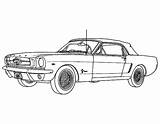 Coloring Pages Mustang Ford sketch template