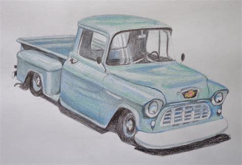 chevy truck drawing  getdrawings