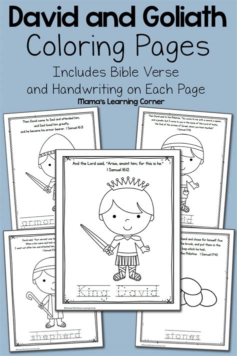 david  goliath bible coloring pages mamas learning corner