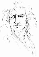 Isaac Newton Coloring Kids Pages sketch template