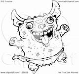 Gremlin Cartoon Clipart Jumping Outlined Pudgy Green Coloring Cory Thoman Vector Drawing Getdrawings 2021 sketch template