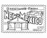 Mexico Coloring State Pages Nm Stamp Printables States Usa Kids Color Go Sheets Visit Map sketch template
