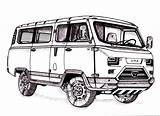 Uaz sketch template