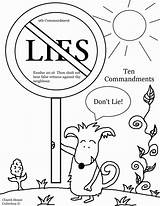 Coloring Commandments Ten Pages Lie Thou Shalt Honesty Printable Kids Sunday School Bible Drawing Sheets Children Witness Church False Bear sketch template