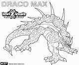 Invizimals Max Coloring Draco Shadow Zone sketch template