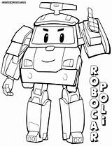 Poli Robocar Coloring Pages Robot Colorings sketch template
