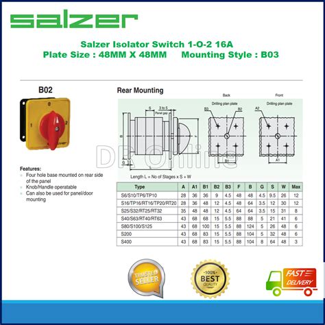 salzer changeover selector switch     p    lazada