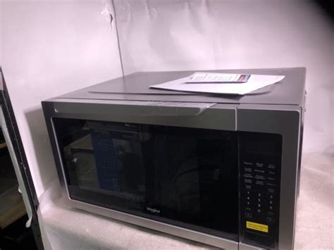 whirlpool wmchz   cf countertop microwave stainless steel finish ebay