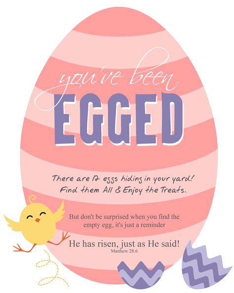 printable youve  egged sign instructions youve