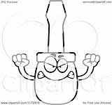 Screwdriver Mascot Mad Coloring Clipart Cartoon Outlined Vector Cory Thoman Royalty sketch template